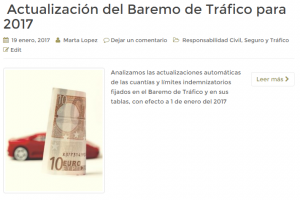 Baremo de tráfico 2017