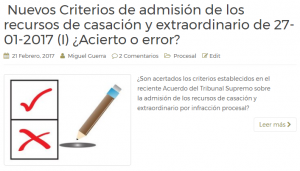 Criterios casación TS