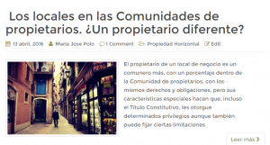 Locales en Comunidades de Propietarios