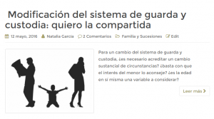 Modificación guarda y custodia