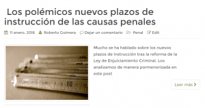 Plazos de instrucción penal