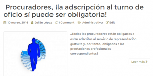 Procuradores adscripción turno de oficio
