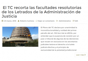 TC Letrados Adminsitración de Justicia recursos