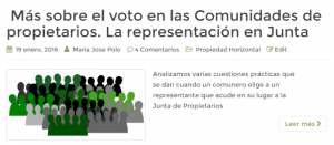 Voto en Junta de Propietarios