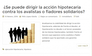 accion hipotecaria avalistas