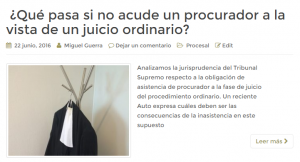 asistencia procuradores ordinario