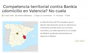competencia territorial bankia