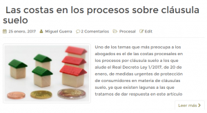 costas en cláusulas suelo