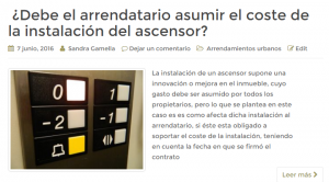 instalación ascensor arrendatario