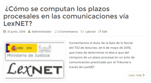 plazos procesales lexnet