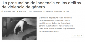 presunción de inocencia y violencia de género