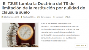 tjue clausula suelo