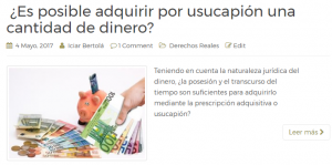 usucapion dinero